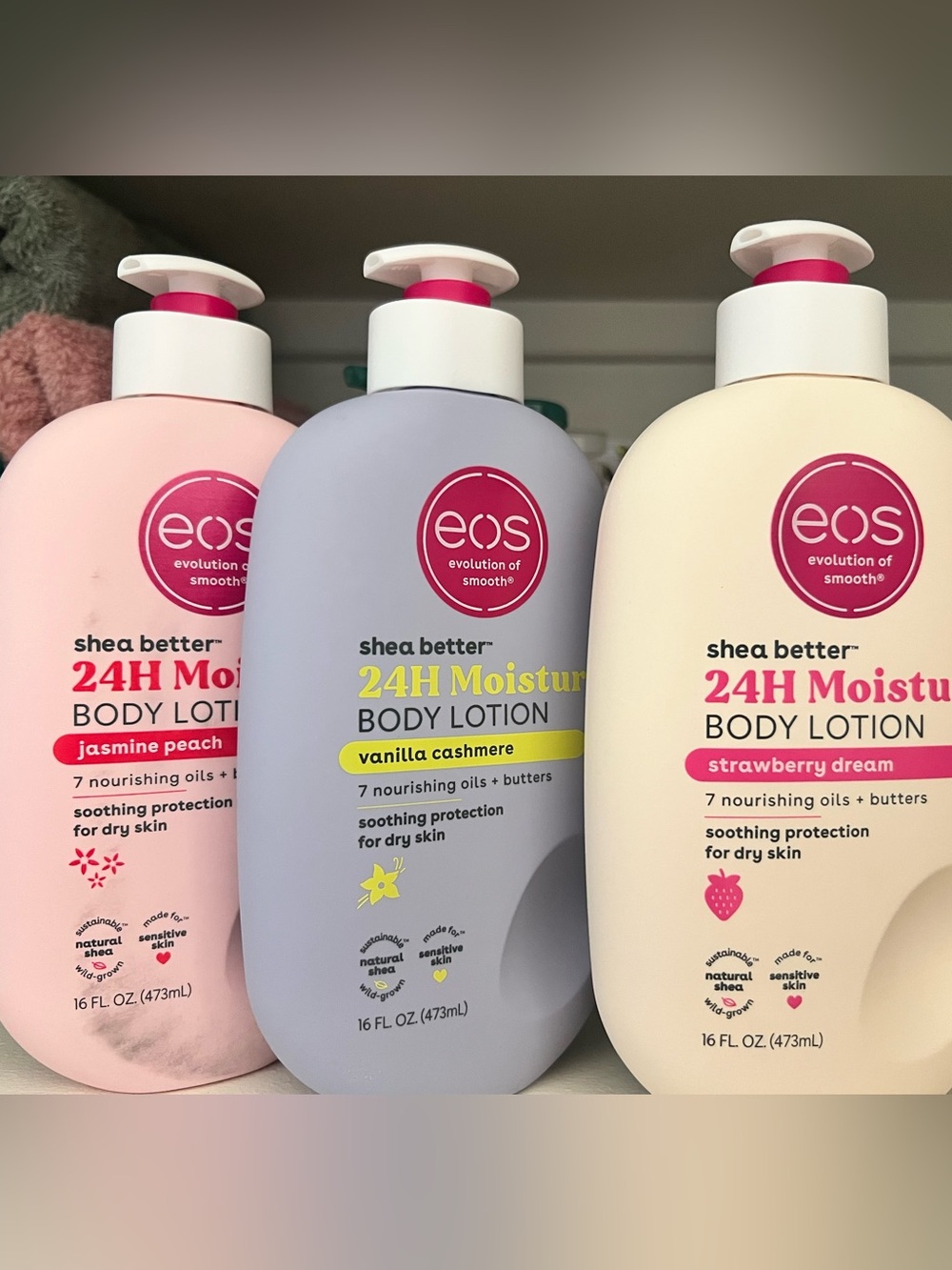 eos Shea Better 24H Moisture Body Lotion - 3pk